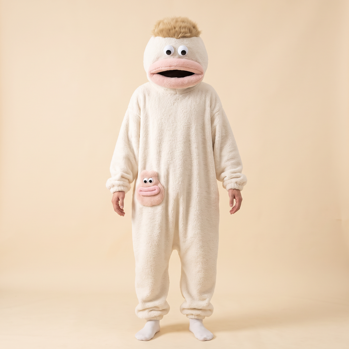 The Chompsie monster onesie in Marshmallow