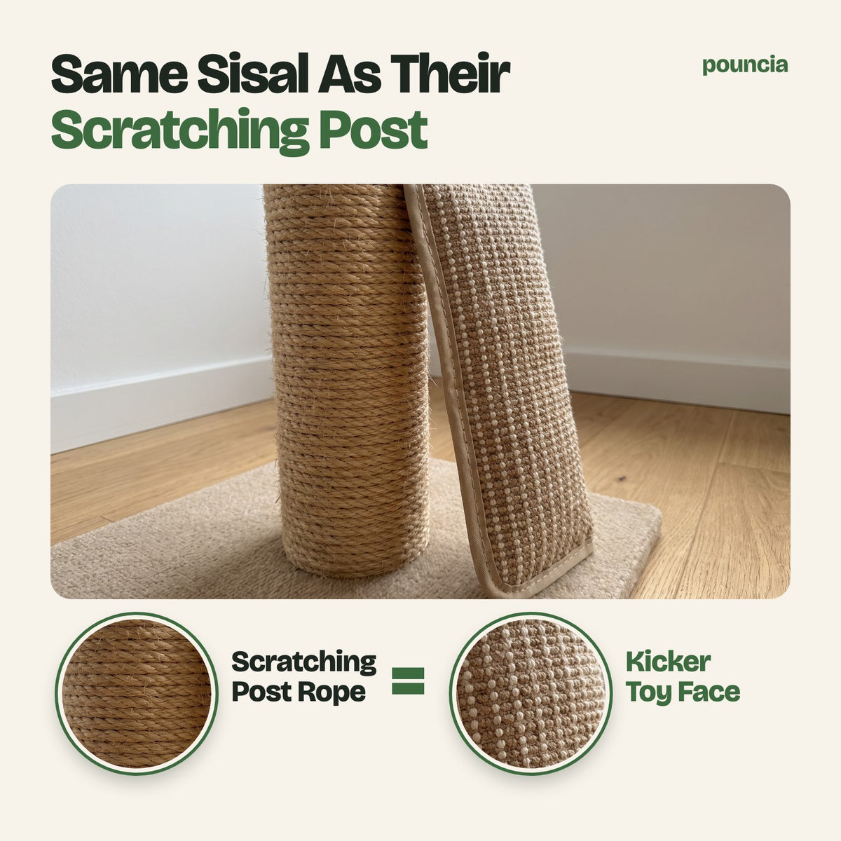 Same sisal as their scratching post